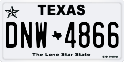 TX license plate DNW4866