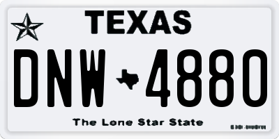 TX license plate DNW4880