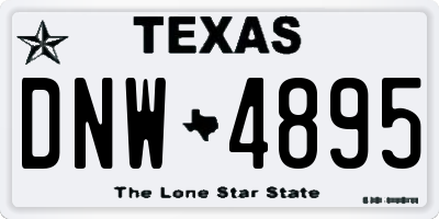 TX license plate DNW4895