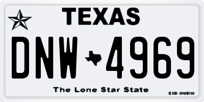 TX license plate DNW4969