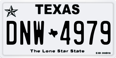 TX license plate DNW4979