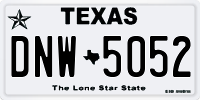 TX license plate DNW5052