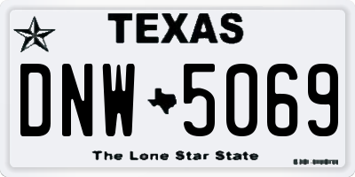 TX license plate DNW5069