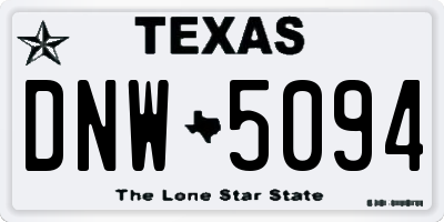TX license plate DNW5094