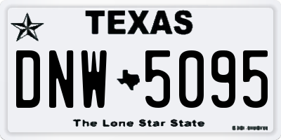 TX license plate DNW5095
