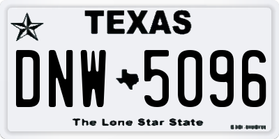 TX license plate DNW5096