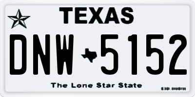 TX license plate DNW5152
