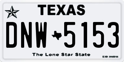 TX license plate DNW5153