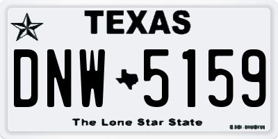 TX license plate DNW5159