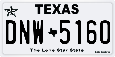 TX license plate DNW5160