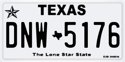 TX license plate DNW5176