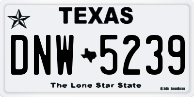 TX license plate DNW5239