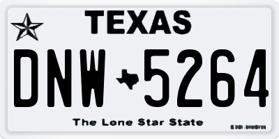 TX license plate DNW5264