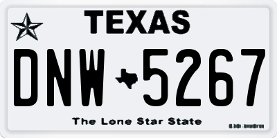 TX license plate DNW5267