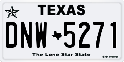 TX license plate DNW5271