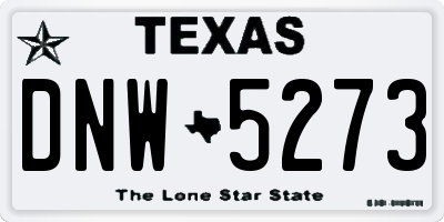 TX license plate DNW5273