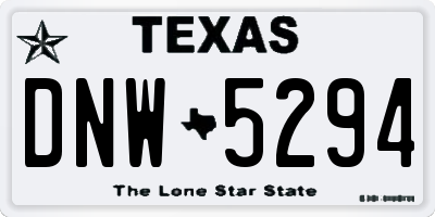 TX license plate DNW5294