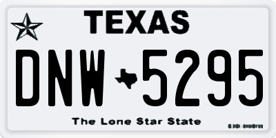TX license plate DNW5295
