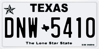 TX license plate DNW5410