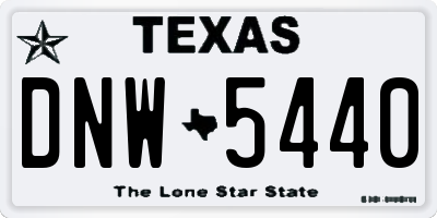 TX license plate DNW5440