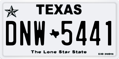 TX license plate DNW5441