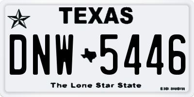 TX license plate DNW5446