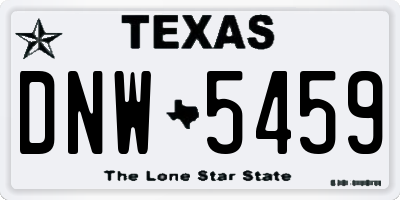 TX license plate DNW5459