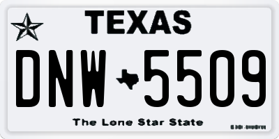 TX license plate DNW5509