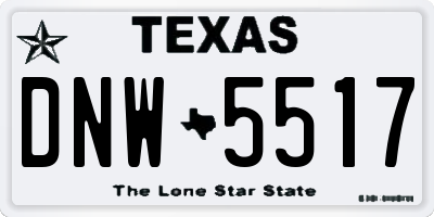 TX license plate DNW5517