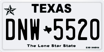 TX license plate DNW5520