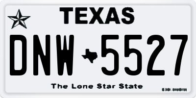 TX license plate DNW5527
