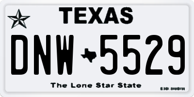 TX license plate DNW5529