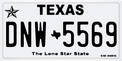 TX license plate DNW5569