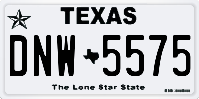 TX license plate DNW5575