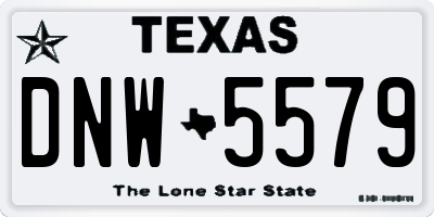 TX license plate DNW5579
