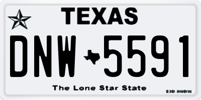 TX license plate DNW5591
