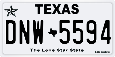 TX license plate DNW5594