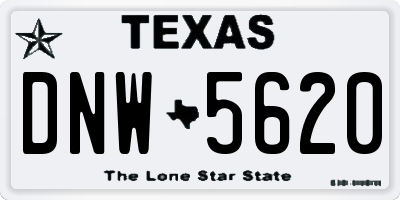 TX license plate DNW5620