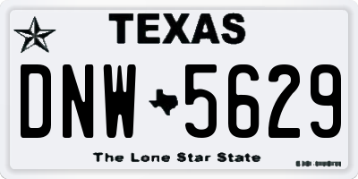 TX license plate DNW5629