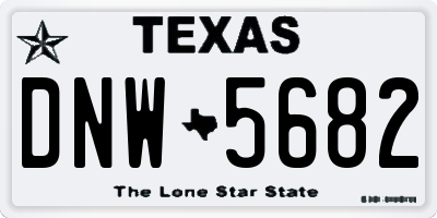 TX license plate DNW5682