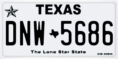 TX license plate DNW5686