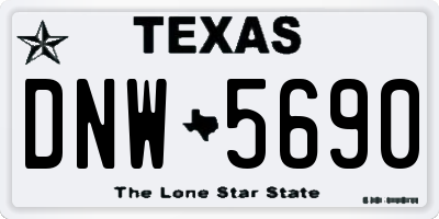 TX license plate DNW5690