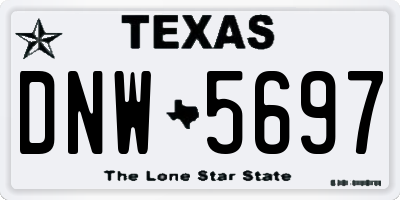 TX license plate DNW5697