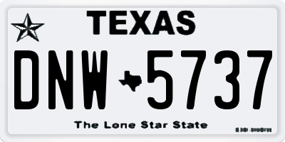 TX license plate DNW5737