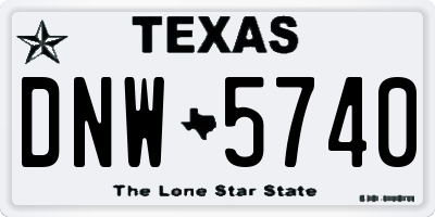 TX license plate DNW5740