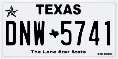 TX license plate DNW5741