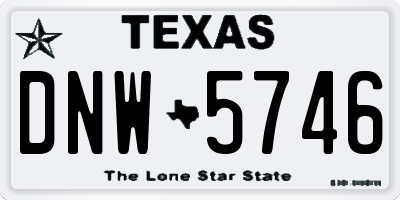 TX license plate DNW5746