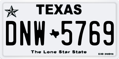 TX license plate DNW5769