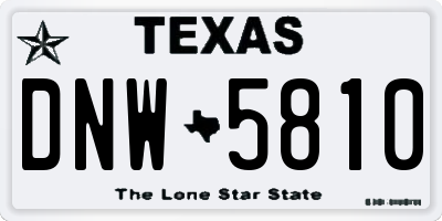 TX license plate DNW5810
