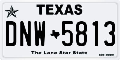 TX license plate DNW5813